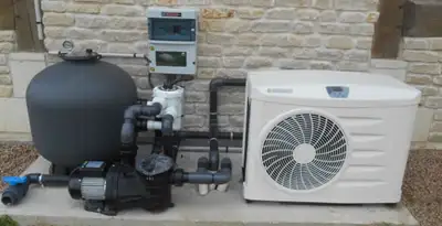electric heater installation services with connected outdoor heating system equipment in Des Moines, IA