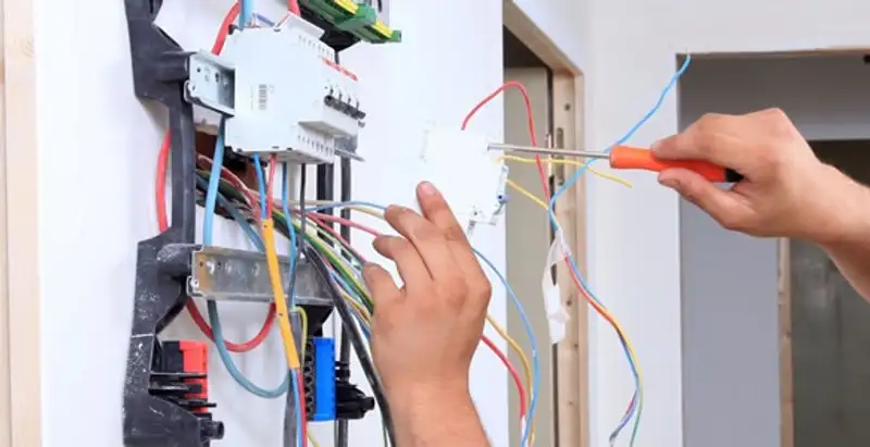 electrician services performing residential electrical panel wiring in Des Moines, IA
