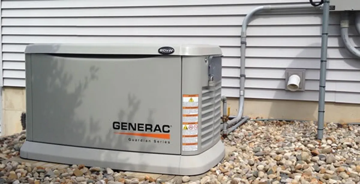 generator installation service featuring outdoor standby generator setup by licensed electricians in Des Moines, IA