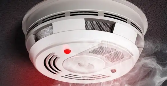 Installed smoke detector providing reliable fire detection in Des Moines, IA