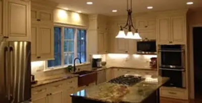 Recessed lighting installation enhancing interior lighting by professional electricians in Des Moines, IA