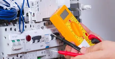 Residential electrician testing home electrical panel for safety and performance in Des Moines, IA