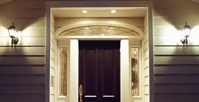 security light installation services with professionally installed entryway lighting in Des Moines, IA